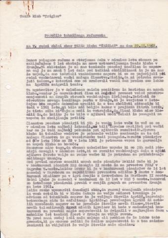22.2.1962 Tehnično poročilo za l.1961 (1)